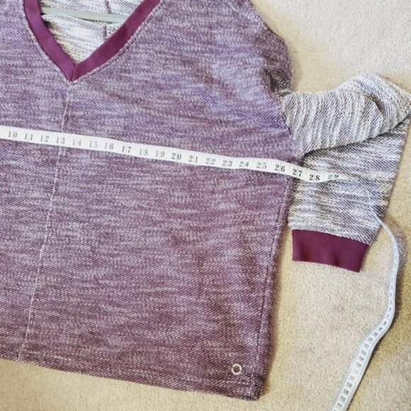 Calvin Klein Performance V Neck Heathered Lounge Active Sweater 1X - Picture 6 of 8